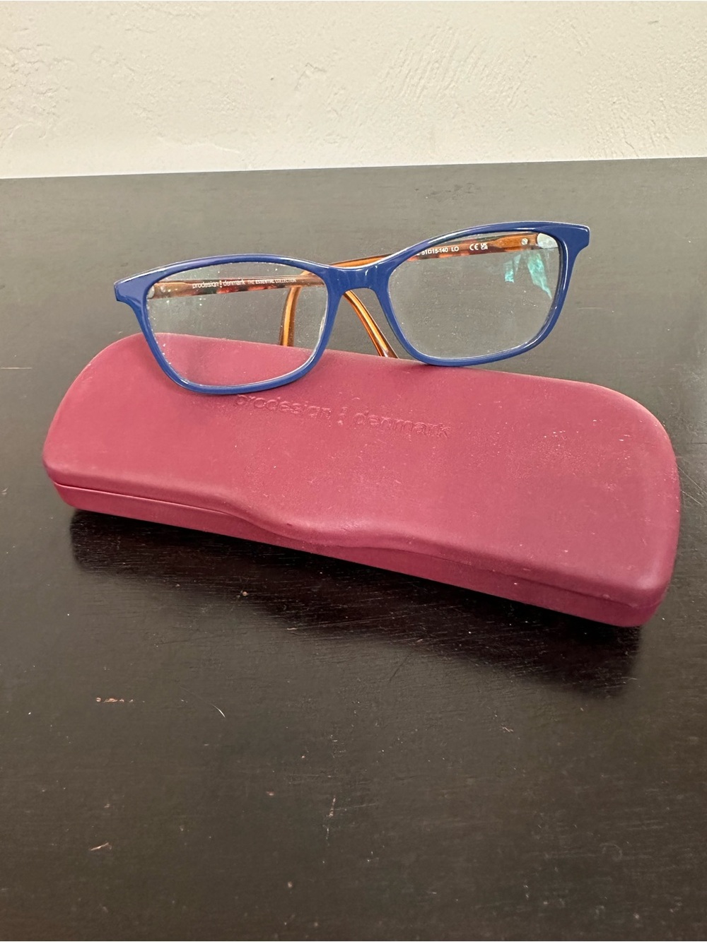 Prodesign Denmark The Essentials Collection Blue Frame Tortoise Arms Eyeglasses